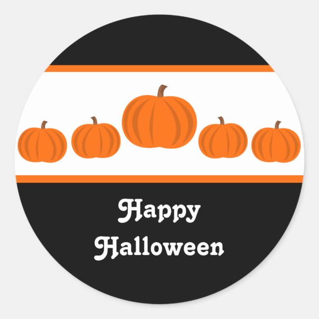 Pumkin Row Halloween Stickers (Vorderseite)