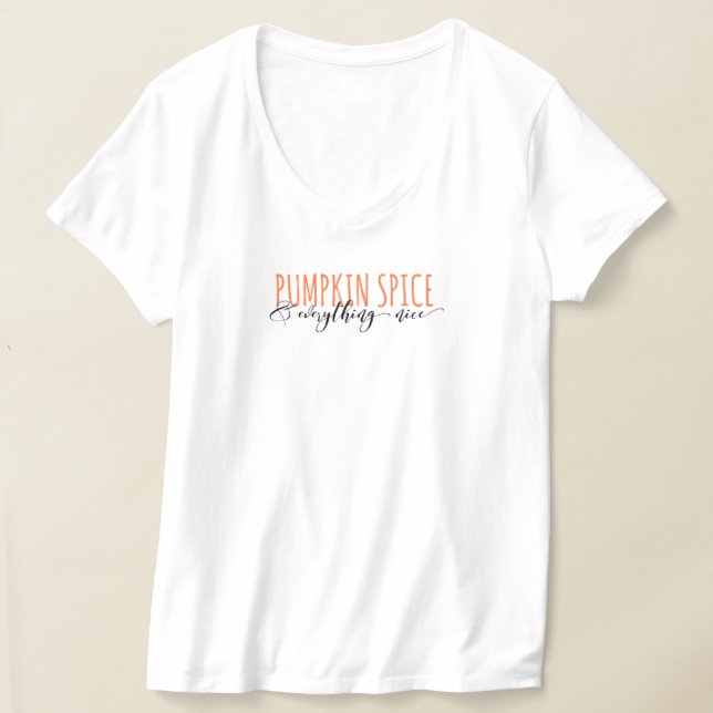 Pumkin Spice Hanes Nano V-Neck T - Shirt (Ablage )