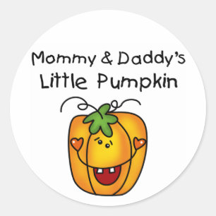 Pumkin-Tshirts und Geschenke von Mommy und Daddy Runder Aufkleber
