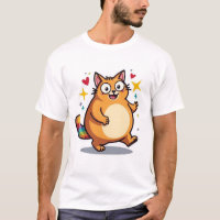 Pummelige Kawaii Orange Katze Regenbogen Schwanz G