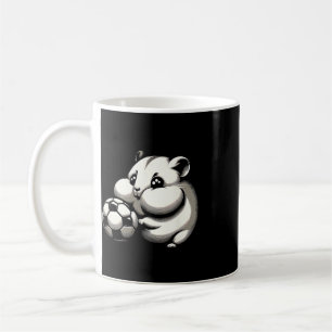 Pummeliger Hamster mit Fußball Ll Cartoon Kawaii Kaffeetasse