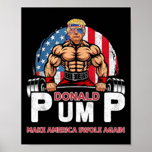 Pump America wieder fett Lustig Trump 2024 Poster