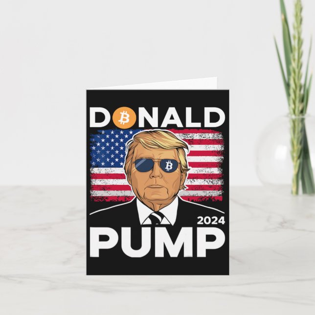 Pump Bitcoin Funny Trump 2024 Crypto Karte (Vorderseite)
