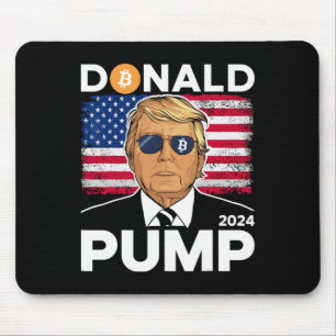 Pump Bitcoin Funny Trump 2024 Crypto Mousepad