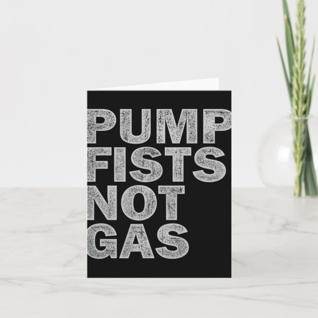 Pump Fists Not Gas Funny New Jersey Beach Souvenir Karte (Vorderseite)