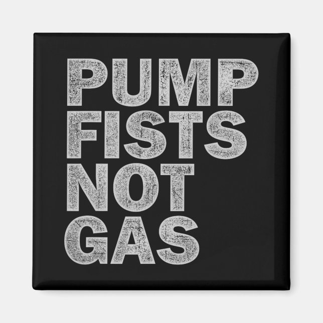 Pump Fists Not Gas Funny New Jersey Beach Souvenir Magnet (Vorne)