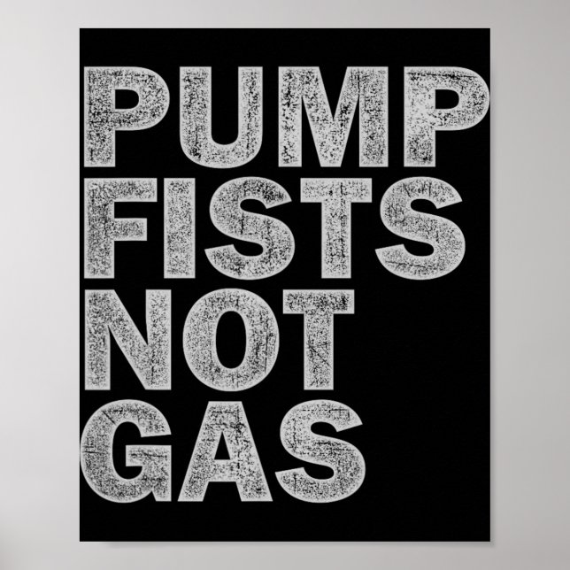 Pump Fists Not Gas Funny New Jersey Beach Souvenir Poster (Vorne)