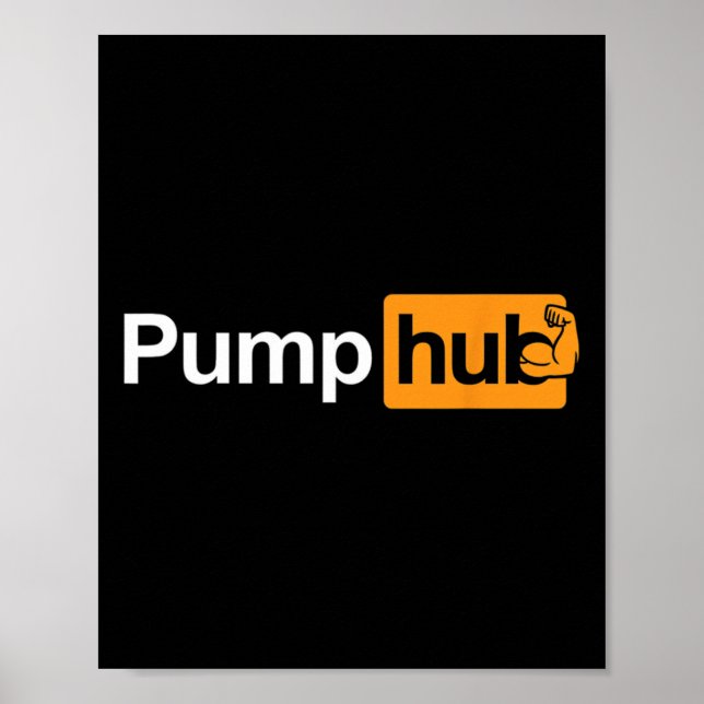 Pump Hub Funny Bodybuilding Weightlift Design Poster (Vorne)