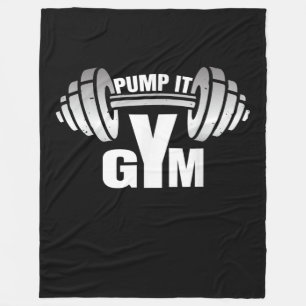 Pump it Ness Gym Sport Motivation Männer Frauen Ki Fleecedecke