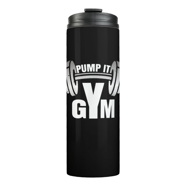 Pump it Ness Gym Sport Motivation Männer Frauen Ki Thermosbecher (Vorderseite)