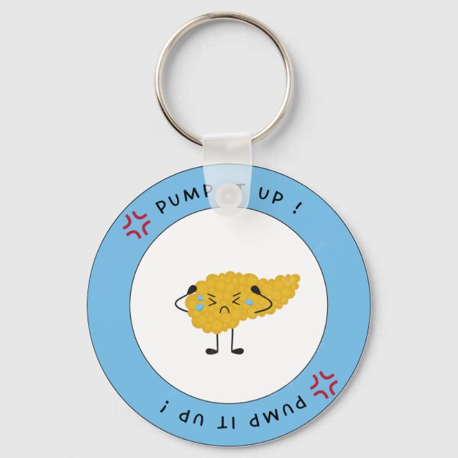 Pump it up - Diabetes Schlüsselanhänger (Vorderseite)