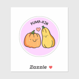 Pump-kin Squash Freundschaft Pun Die Cut Aufkleber