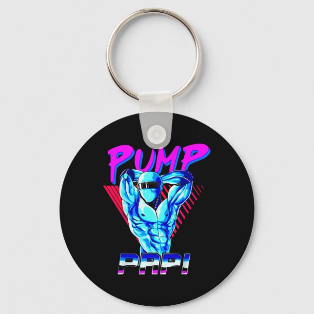 Pump Papi Powerlift Bodybuilding Fitness Traini Schlüsselanhänger (Vorderseite)