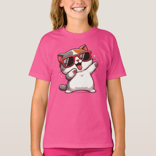 Pumped Up! Sonnenbrille Kitten T-Shirt (Vorderseite)