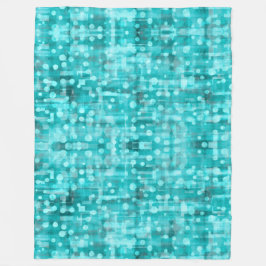 Pumped Up Teal Dot Abstract Fleece Blanket