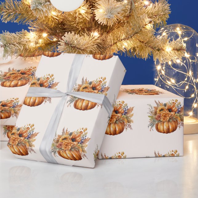 Pumpen mit Blume- Geschenkpapier (Feiertage)