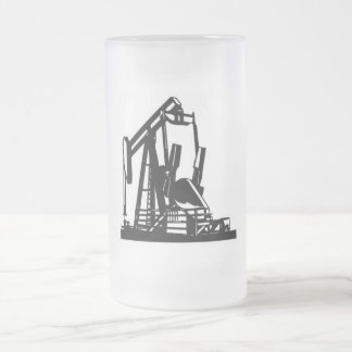 Pumpjack Bier-Tasse Mattglas Bierglas