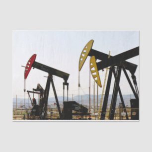 Pumpjacks in Taft California Seidenpapier
