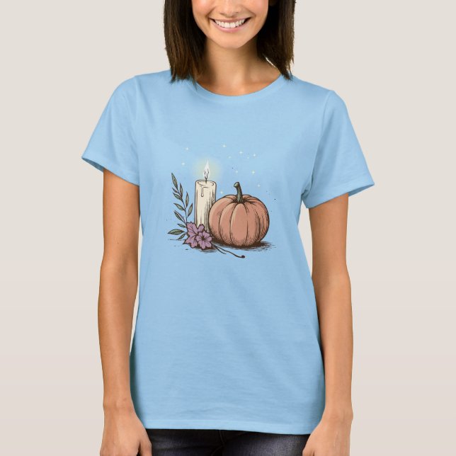 Pumpkanzel mit weichem Glühen T-Shirt (Vorderseite)