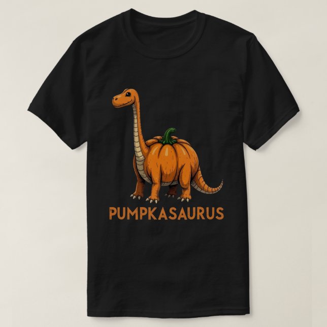 Pumpkasaurus Pumpkin Dinosaur Funny Halloween T-Shirt (Design vorne)
