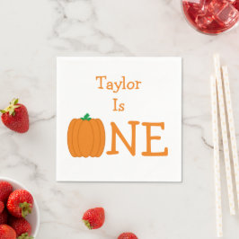 Pumpkin 1. Geburtstag Serviette