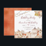Pumpkin 30. Geburtstag Party Boho Pampas Grass Einladung<br><div class="desc">Pumpkin 30. Geburtstag Party Boho Pampas Grass perfekt für Herbst oder Herbst Einladung</div>
