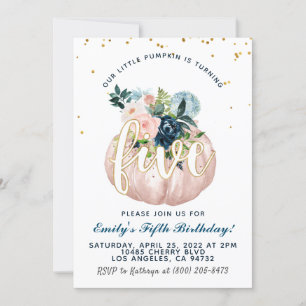 Pumpkin 5. Geburtstagseinladung Einladung