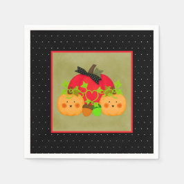 Pumpkin & Acorn Oktober Halloween Bridal Serviette
