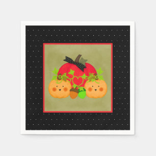 Pumpkin & Acorn Oktober Halloween Bridal Serviette