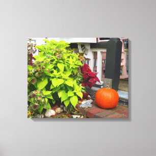 Pumpkin and Coleus - Martha's Vineyard Leinwanddruck
