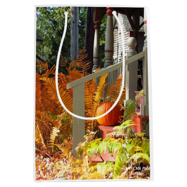 Pumpkin and Ferns - Martha's Vineyard Mittlere Geschenktüte (Vorderseite)