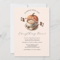 Pumpkin and Spice Coffee Couples Dusche Einladung
