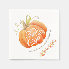 Pumpkin Aquarellkunst Freundinnen geben Servietten