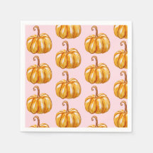 Pumpkin Art Paper Napkins