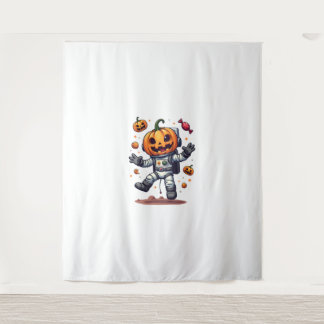 Pumpkin Astronaut - Spooky Space Explorer Shirt Wandteppich