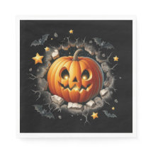 Pumpkin auf Black Napkin