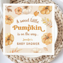 Pumpkin auf dem Weg Retro Fall Babydusche Papier Serviette