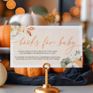 Pumpkin Autumn Baby Showbücher für Baby Begleitkarte