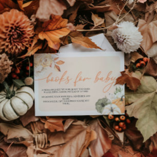 Pumpkin Autumn Baby Showbücher für Baby Begleitkarte