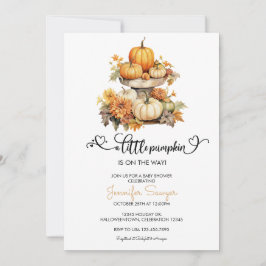 Pumpkin Autumn Babydusche Einladung