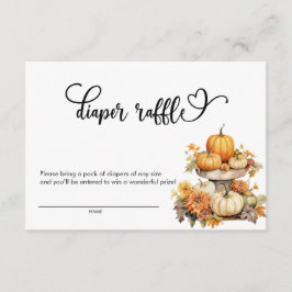 Pumpkin Autumn Babydusche | Windelrumpf Begleitkarte