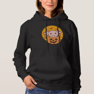 Pumpkin Axolotl liebt süße Tiere zu Halloween Hoodie