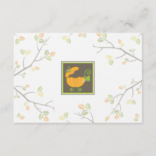 Pumpkin Baby Carriage RSVP Card Karte