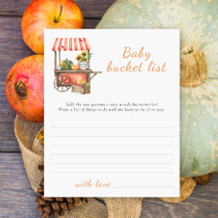 Pumpkin baby Dusche - Baby Eimer List Spiel