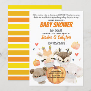 Pumpkin Baby Dusche by Mail Woodland Animal Einladung