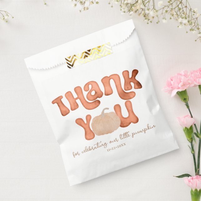Pumpkin Baby Dusche Danke Bag Geschenktütchen (Versiegelt)