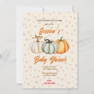 Pumpkin Baby Dusche Einladung