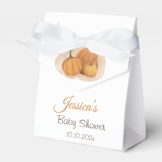 Pumpkin Baby Dusche Geschenkschachtel (Vorderseite)