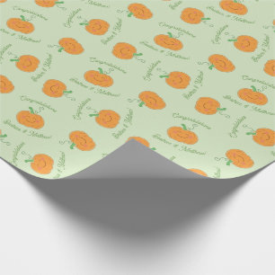 Pumpkin Baby Dusche Niedlicher Fall Geschenkpapier