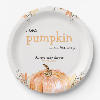 Pumpkin Baby Dusche Pappteller